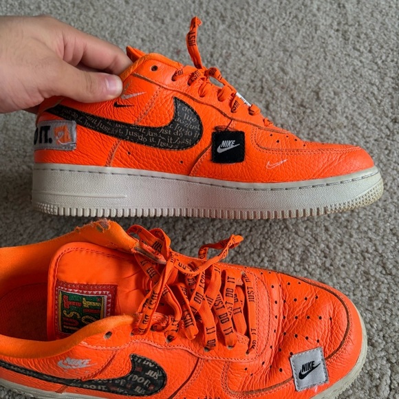 Nike Air Force 1 Low Just Do It (AR7719-800 ) Neon Orange Black sneakers Size 8 main image 14